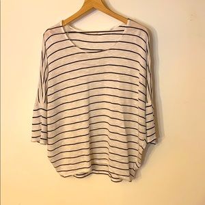 Black and white striped top
